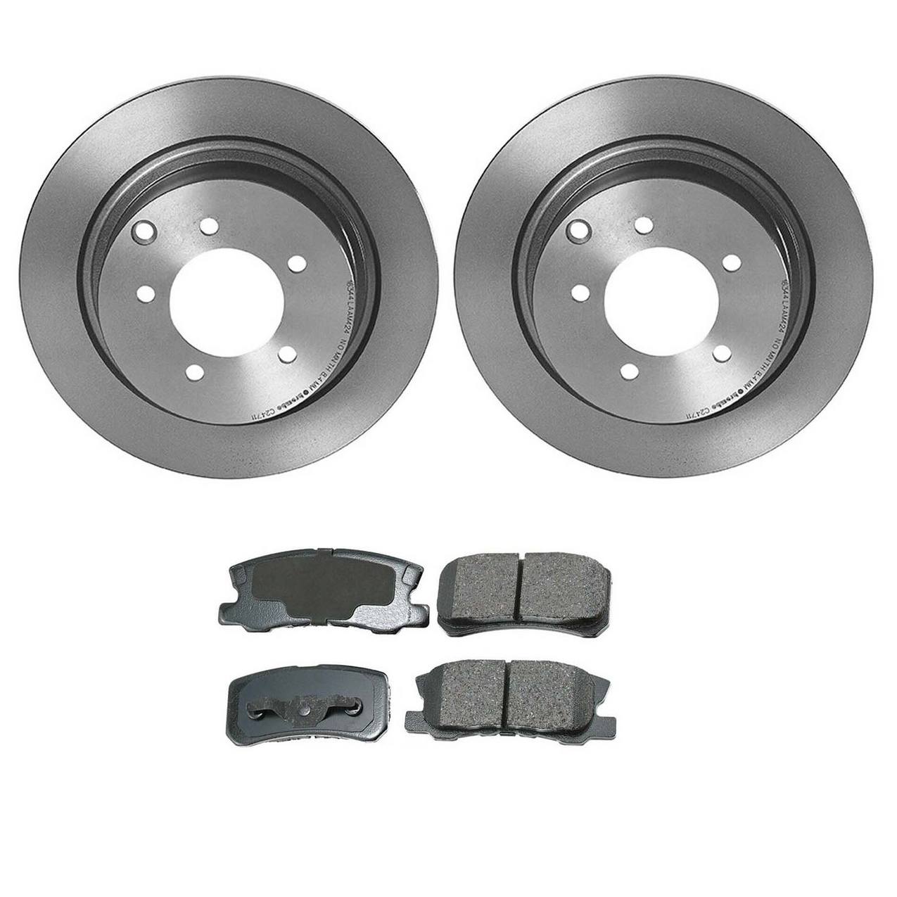 Chrysler Dodge Mitsubishi Disc Brake Pad and Rotor Kit – Rear